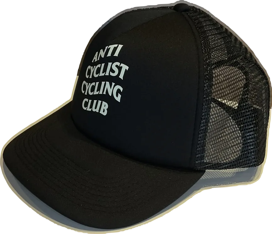 Trucker Hat “Anti Cyclist Cycling Club” en Negro