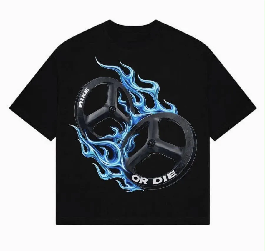 T-shirt “Bike or Die” Wheels en Azul
